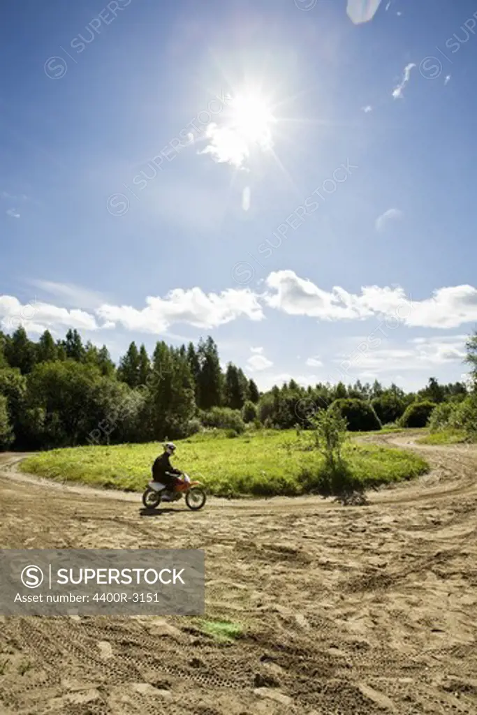 Boy on a motocross, Finland.