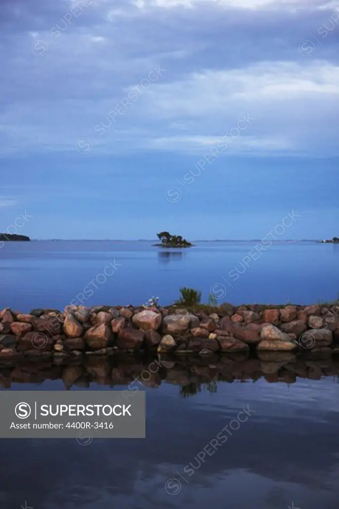 An island in the ocean, Sweden.