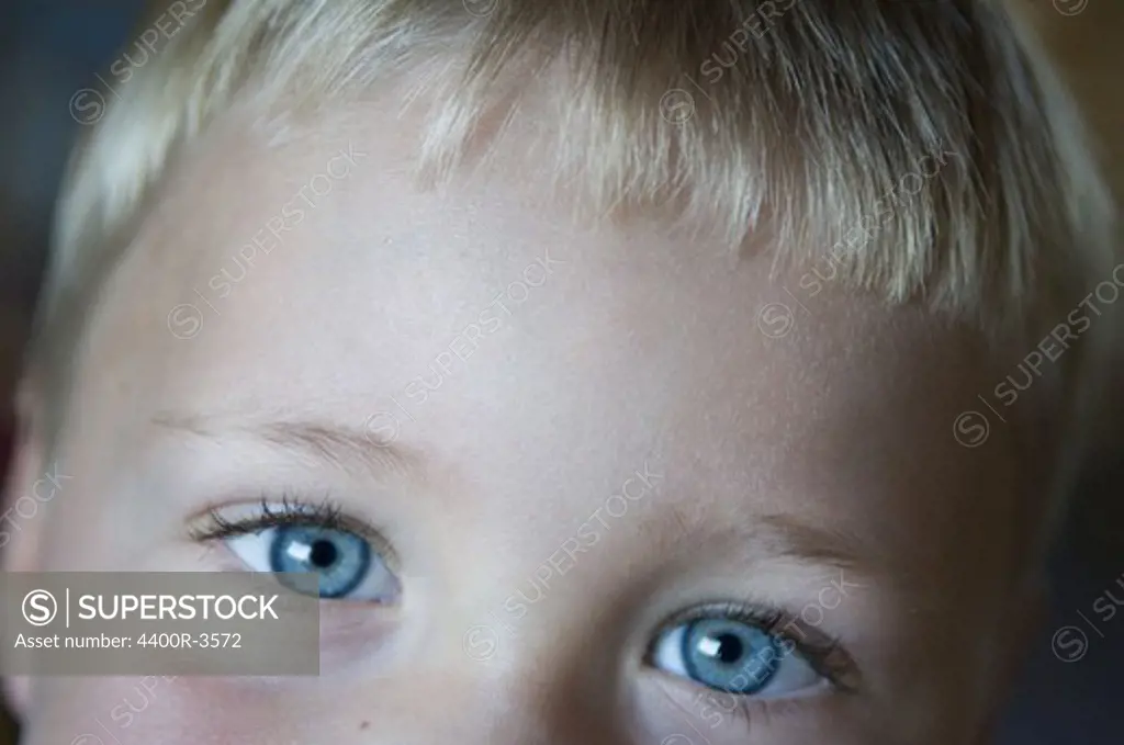 A boy, close-up, Sweden.