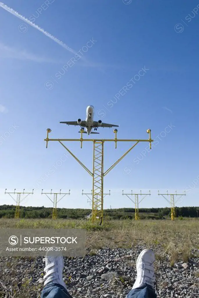 An aeroplane departuring, Sweden.