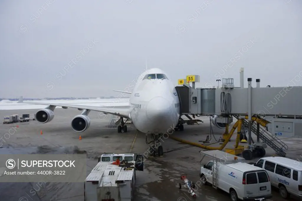 View of aircraft in airport