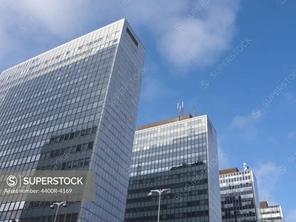Scandinavia, Sweden, Stockholm, Hotorget, Row of buildings against sky, low angle view
