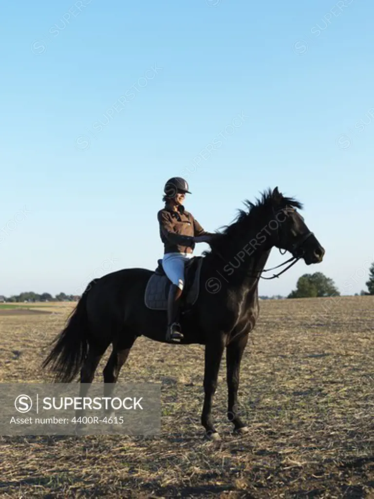 Woman on horseback