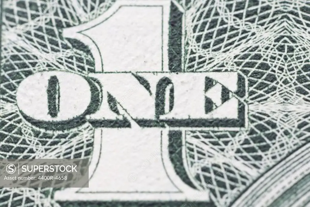 Detail of one American dollar