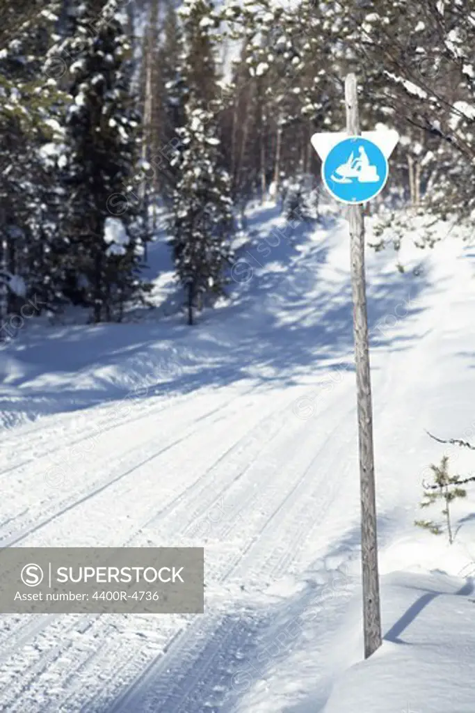 snowmobiling sign