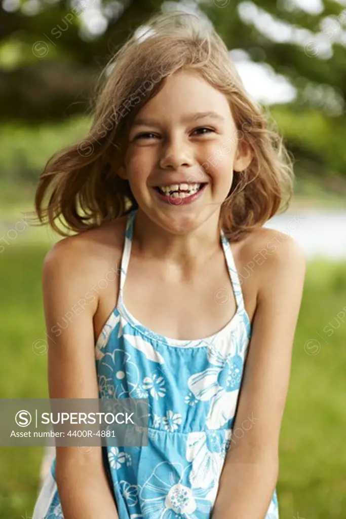 Portrait of laughing girl