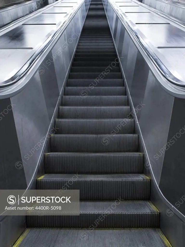 Empty escalator