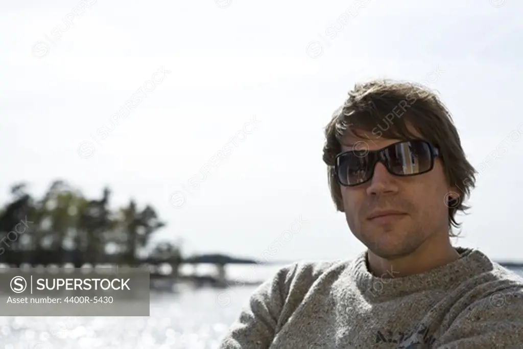 A man wearing sunglasses, Sweden.