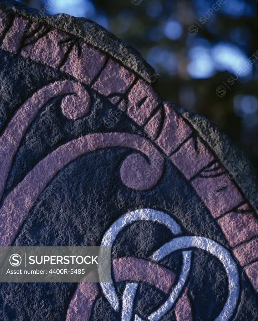 Rune stone, close-up.