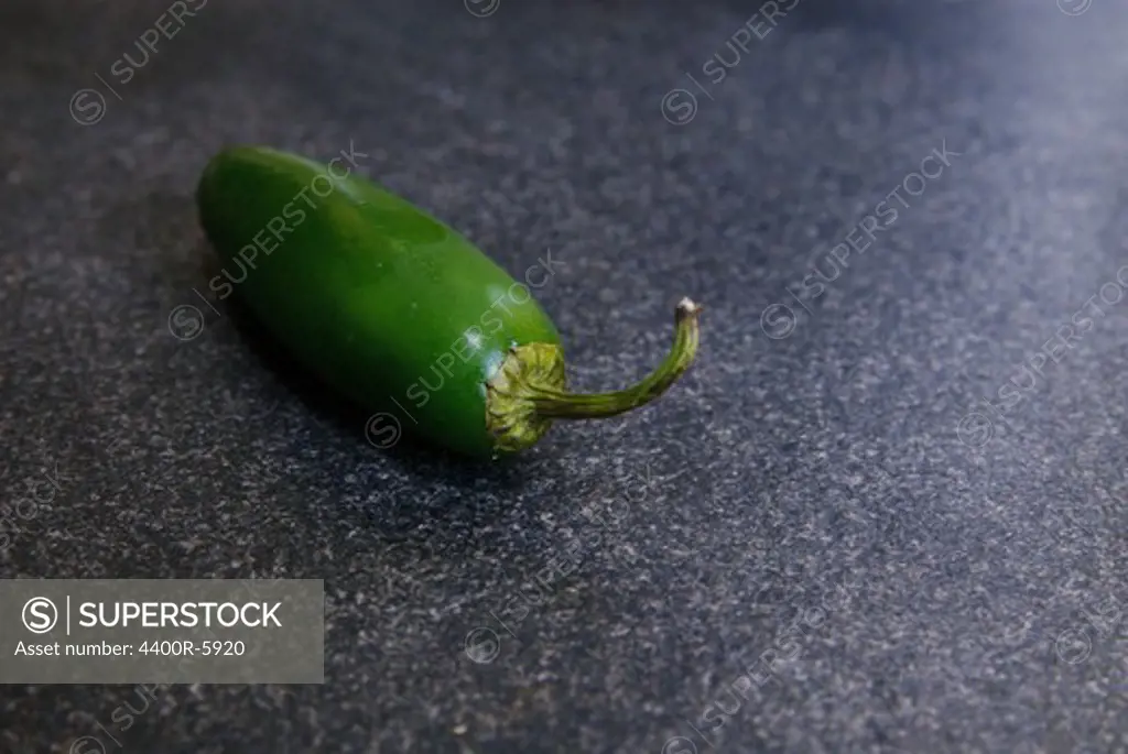 Green pepper, close-up.