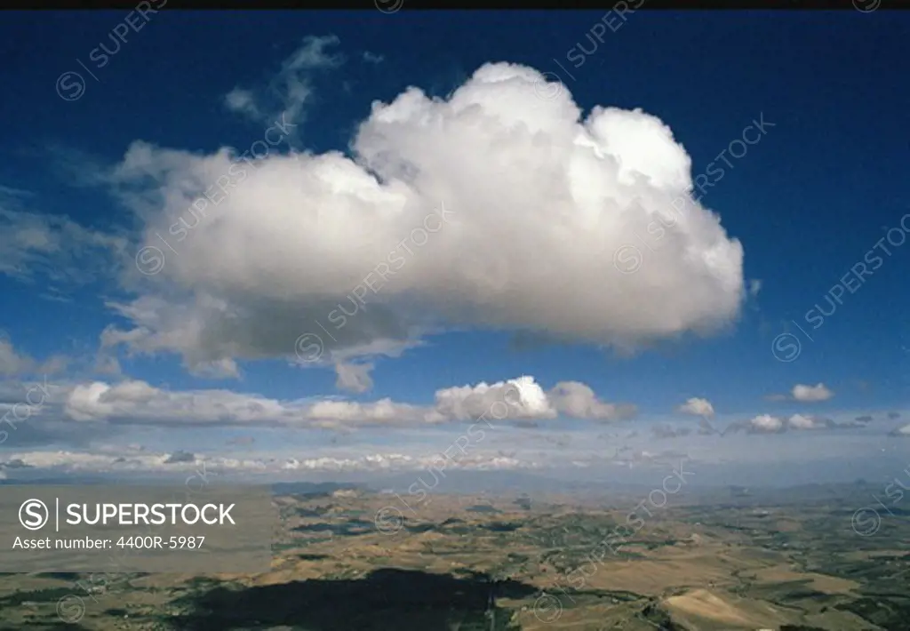 Cloud over Sicily, Italy.