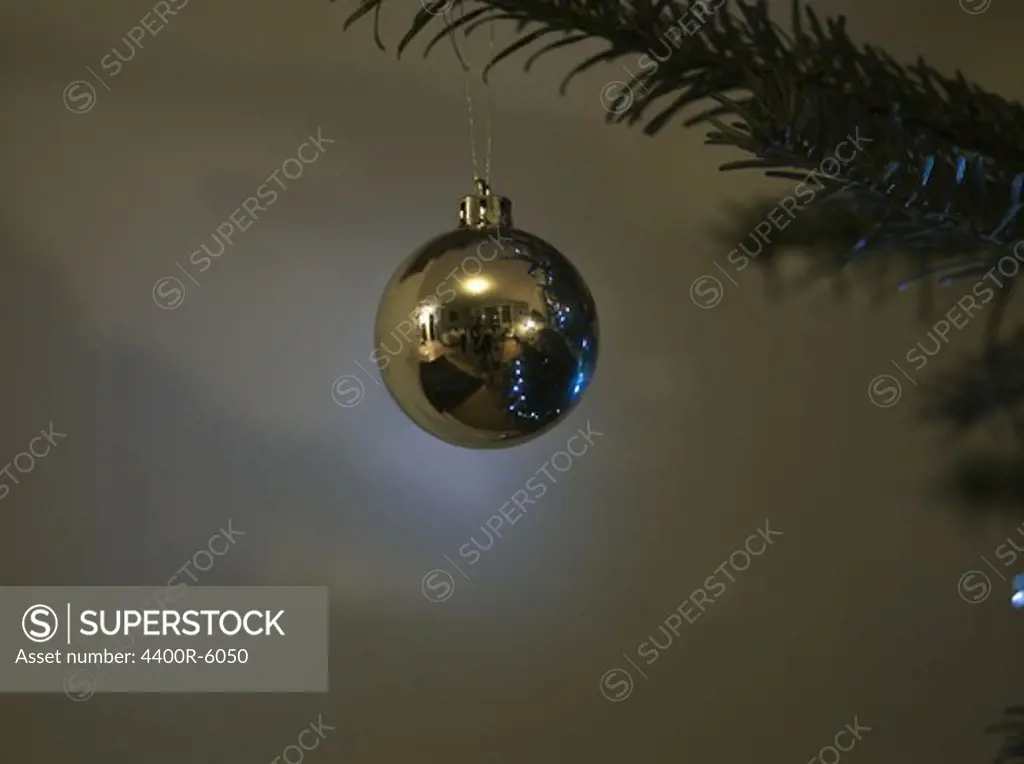 A christmas tree, close-up, Sweden.
