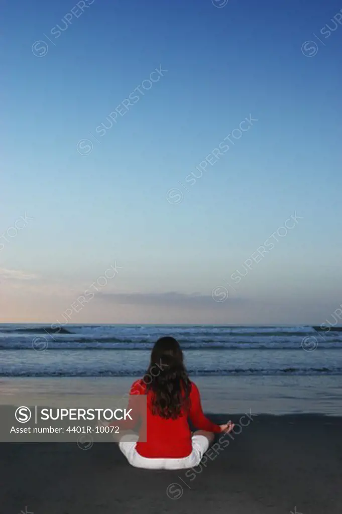Woman on a beach, Denmark.