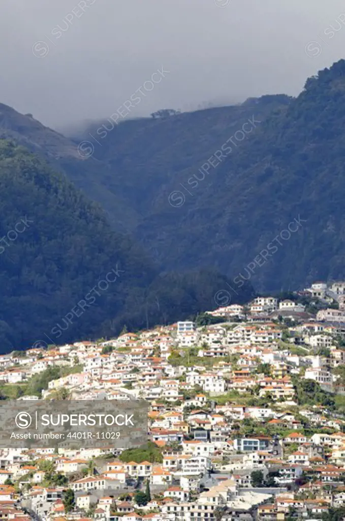 Town at a mountain