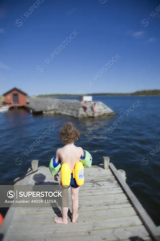 A boy at a jetty