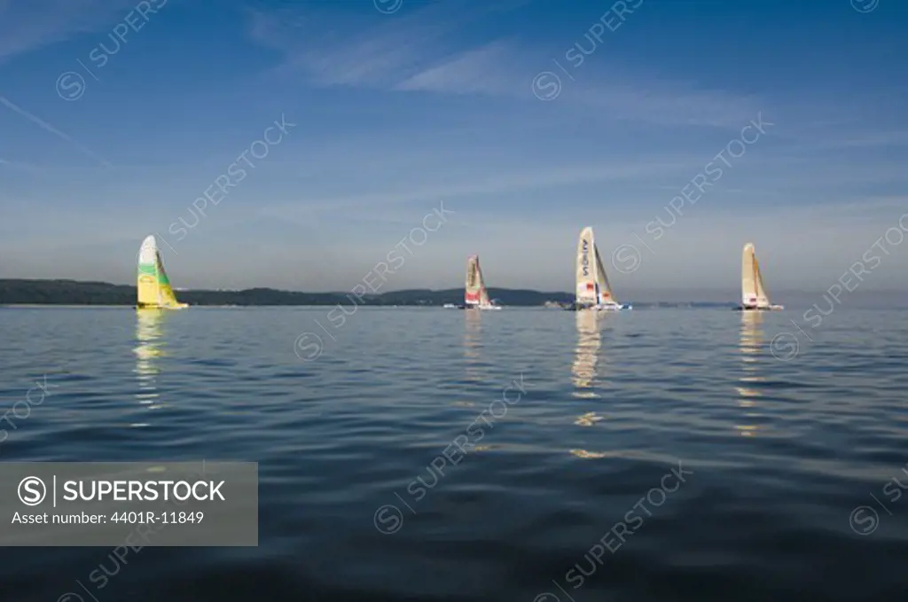 Sailboats on a calm ocean