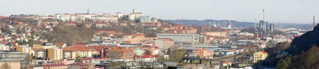 Scandinavia, Sweden, Gothenburg, Panoramic view of cityscape