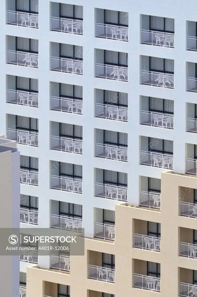 Portugal, Madeira, Exterior of apartment building (full frame)