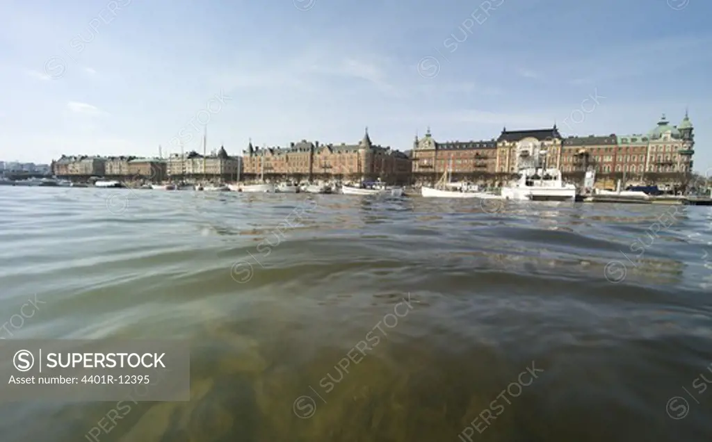 Stockholm photographed from the water