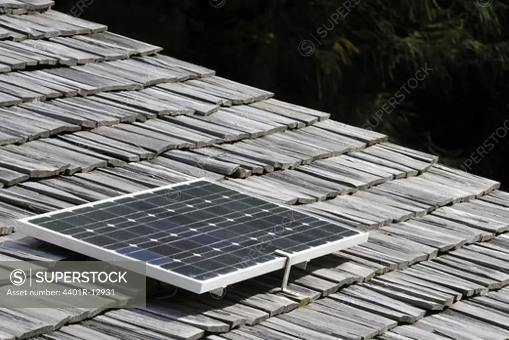 Europe, Austria, Solar panel on roof top