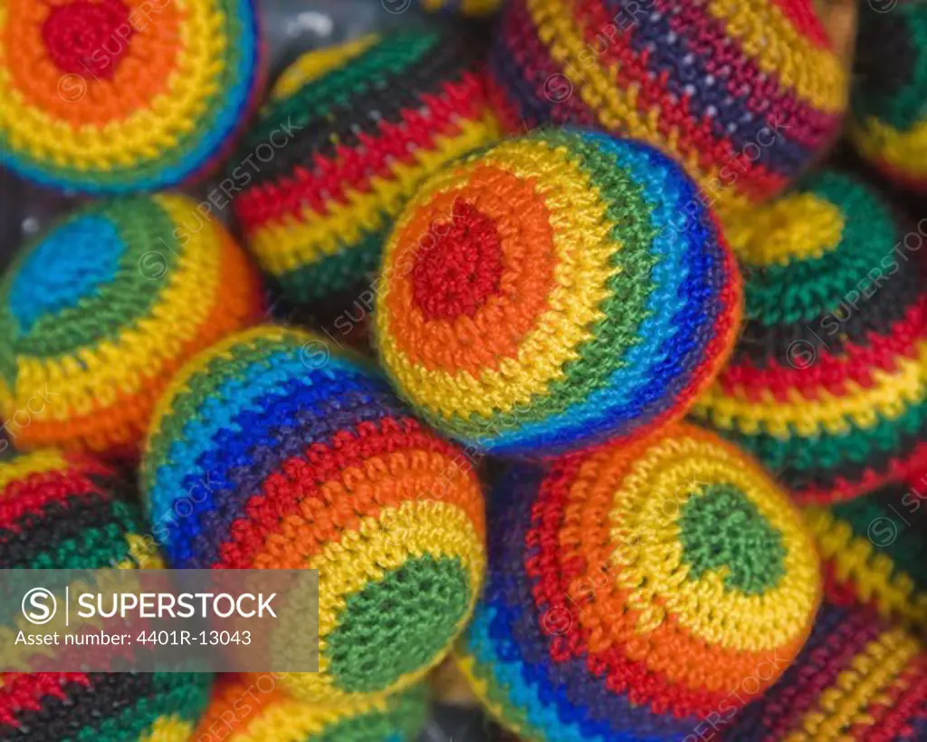 Multi coloured ball, close-up
