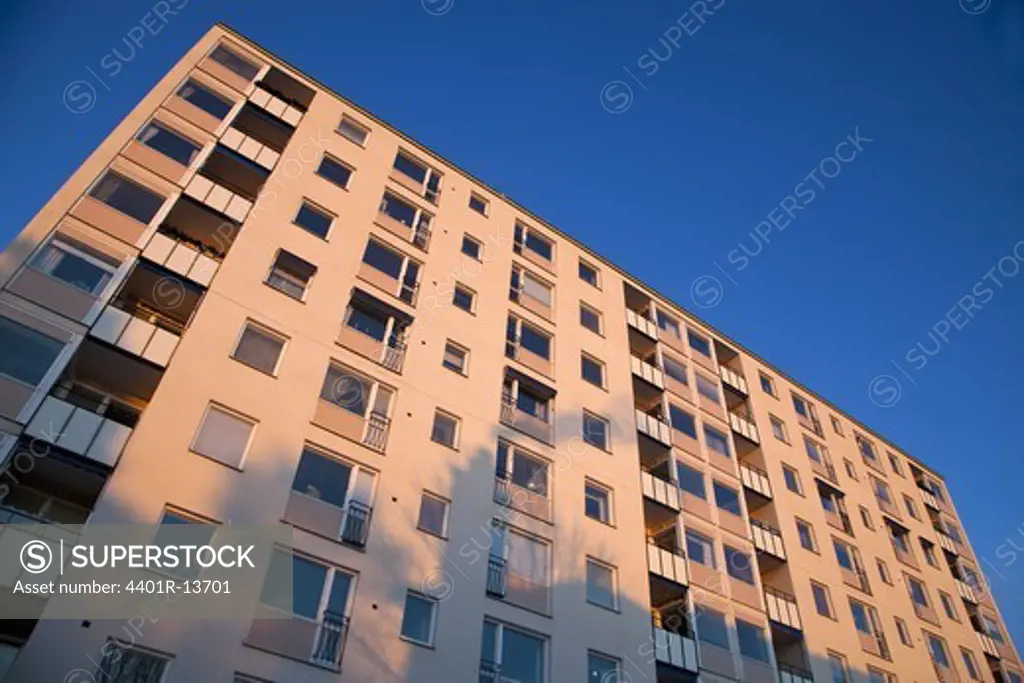 Low angle view of apartment building