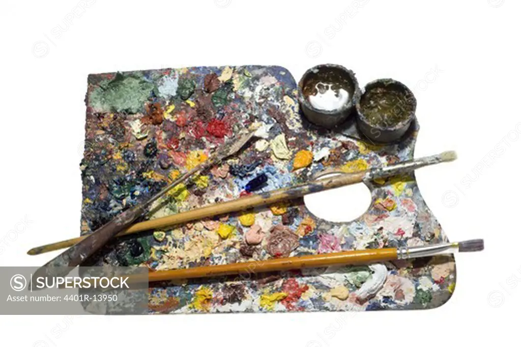 Studio shot of painters palette