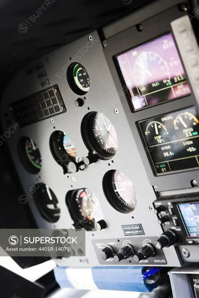Dashboard of helicopter