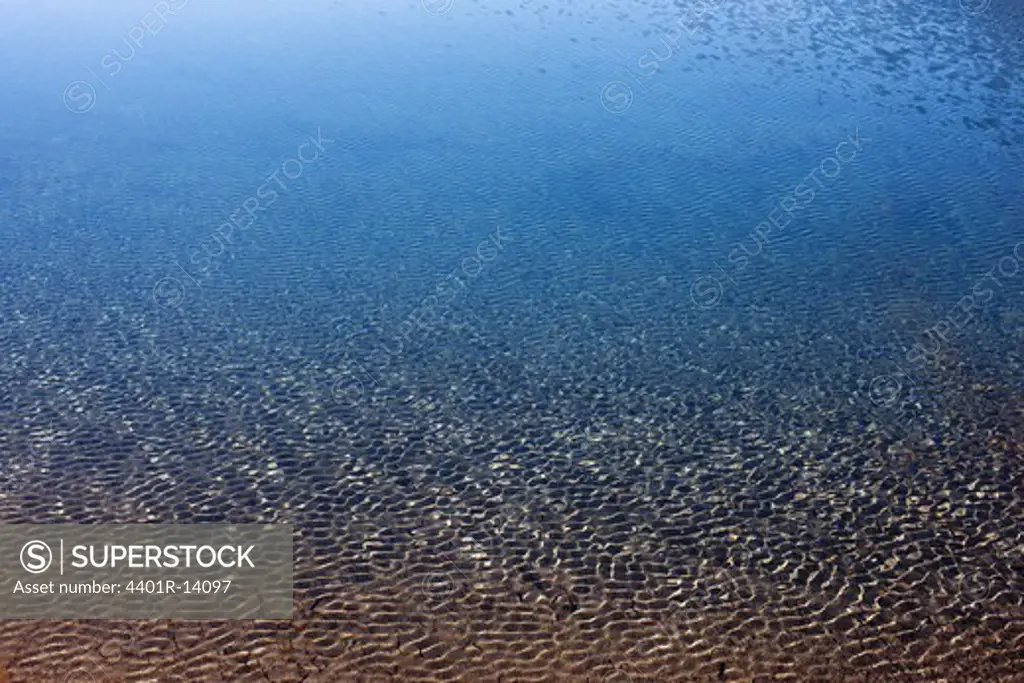 Surface of water in a lake
