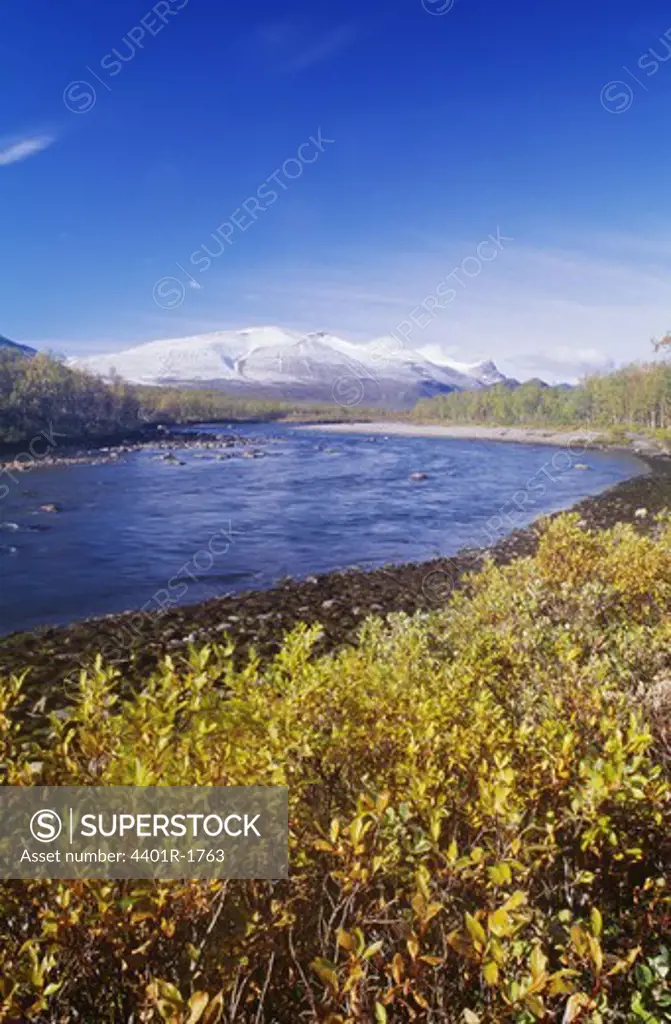 River with mountain in background