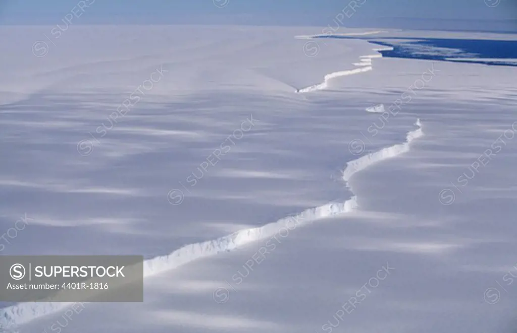 Sea covered with ice