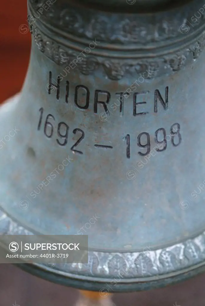 Bronze ship bell of the Postjakten Hiorten ship from 1692