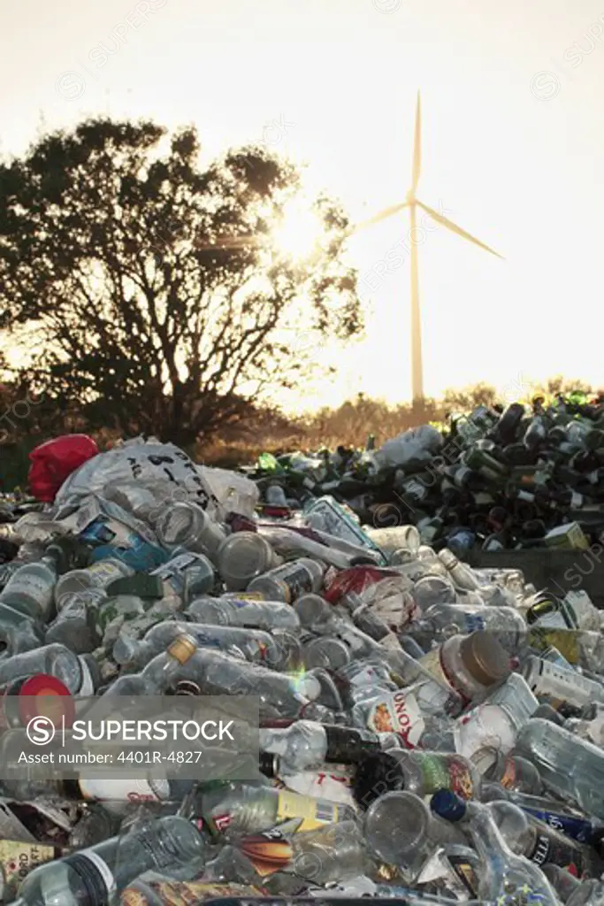 Garbage at a dump, Sweden.