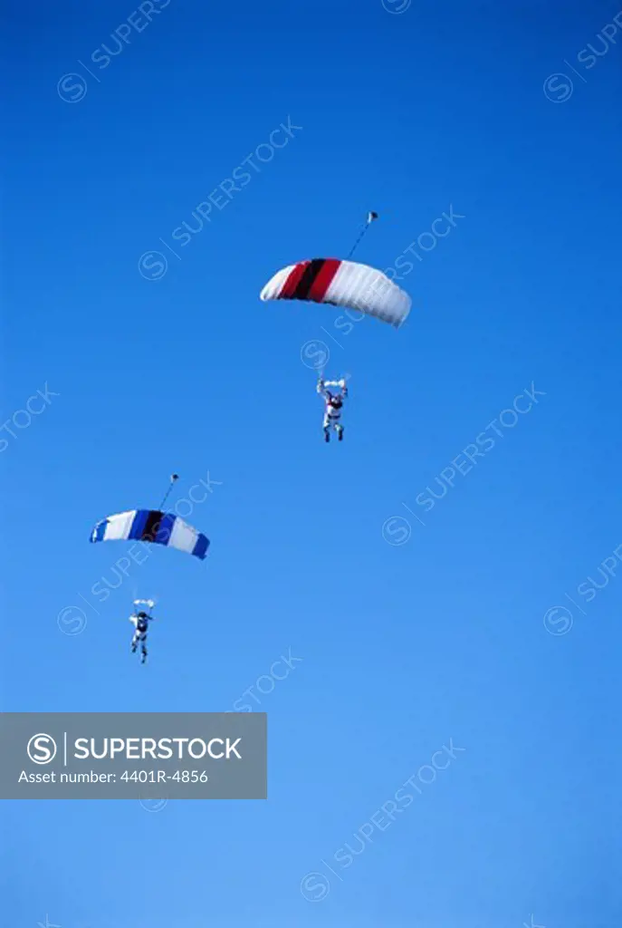 Parachute jumpers, Gryttjom, Sweden.
