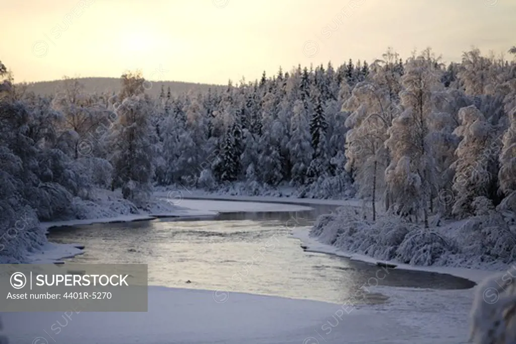 A river in the winter