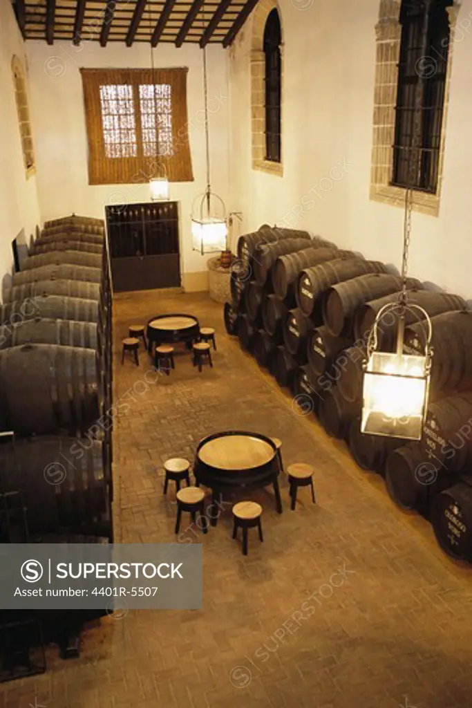 Sherry barrels, Spain.