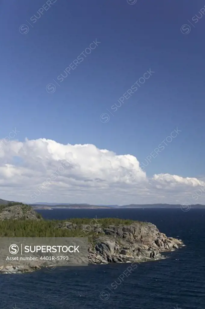 A cliff by the sea, Hoga Kusten, Sweden.