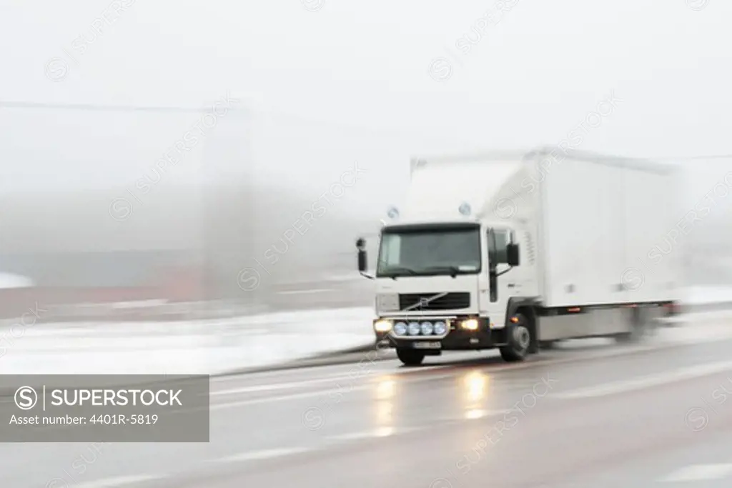 A white lorry, Sweden.