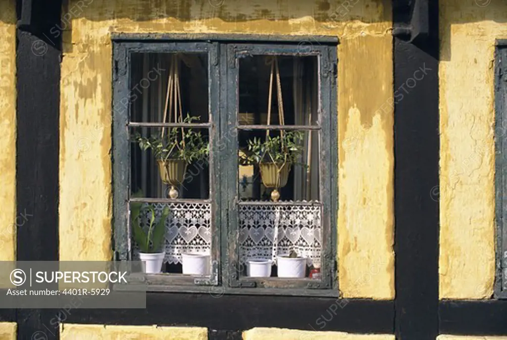 A window in a house.