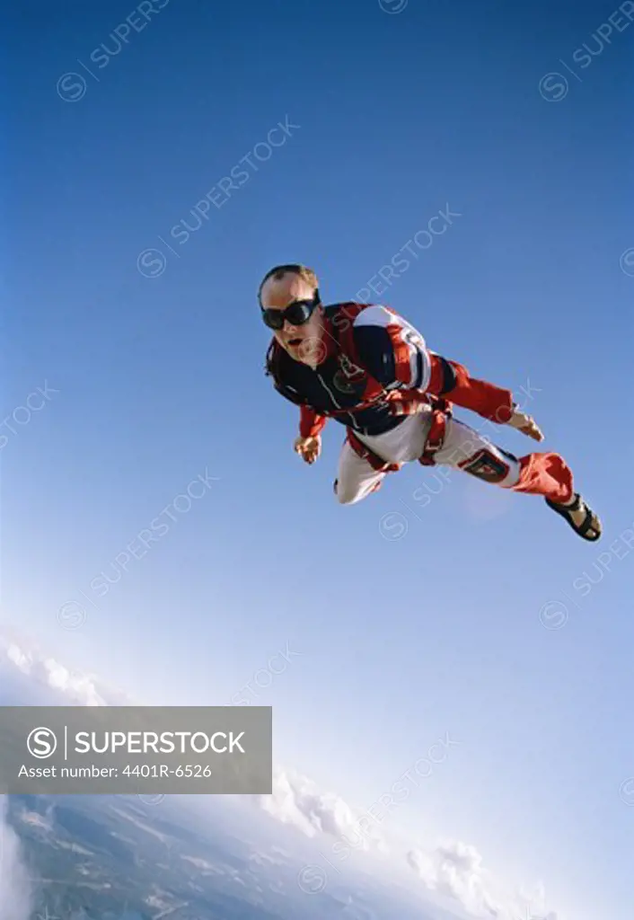 A parachute jumper, Sweden.