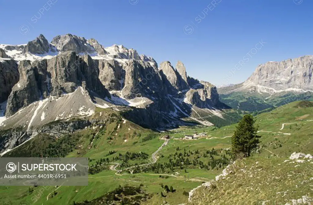 Mountain landscape, Val Gardena, Italy.
