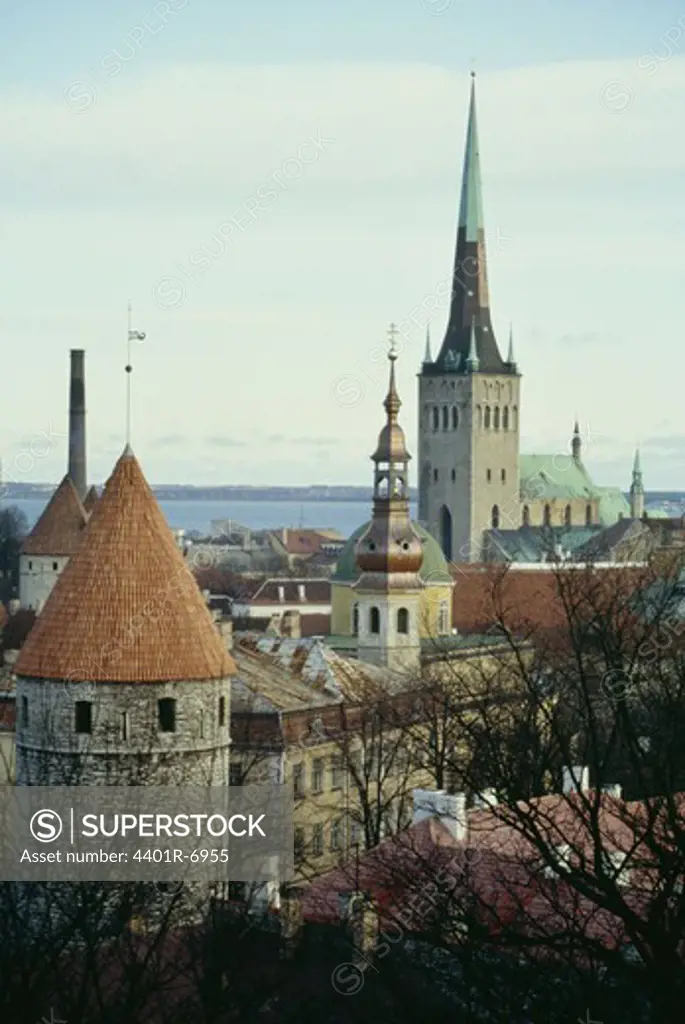 View of the Old Town of Tallin.