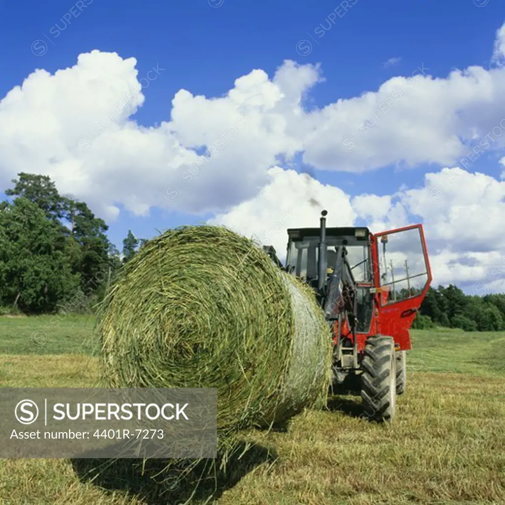 A tractor at a farm, Sweden.