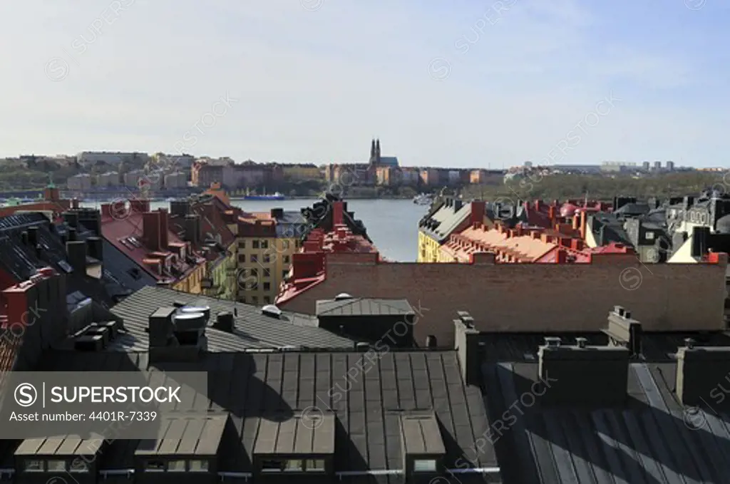 Roof ridges, Kungsholmen, Stockholm, Sweden.