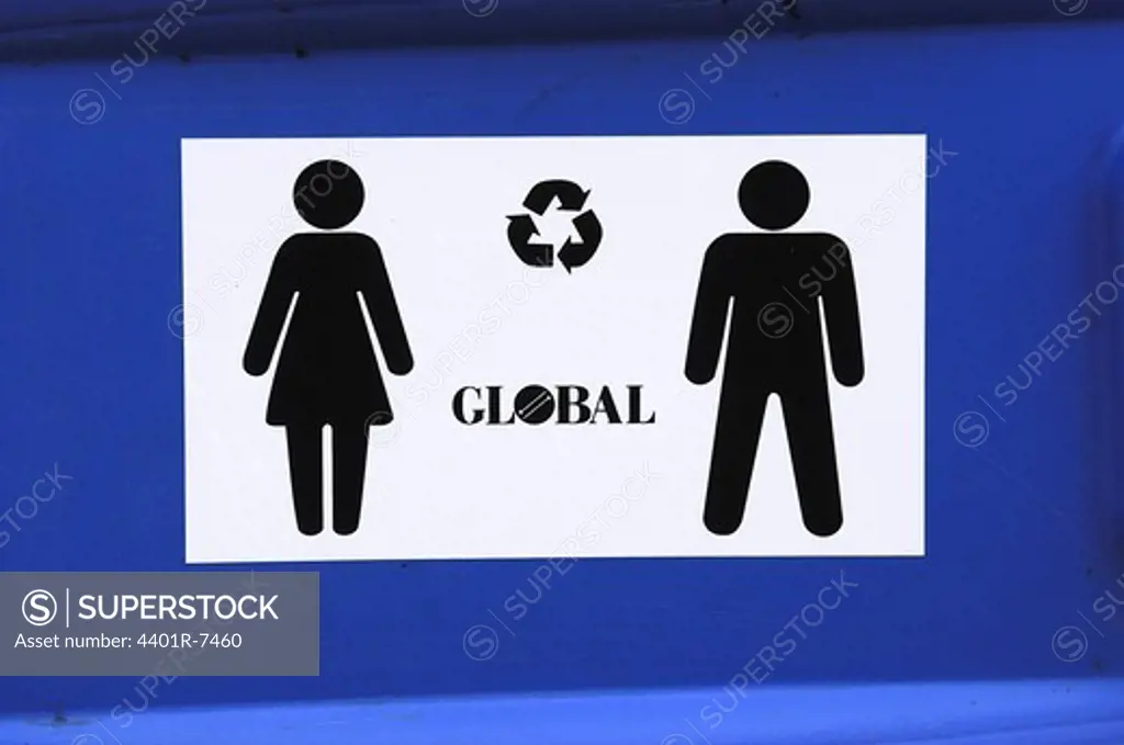 A toilet sign.