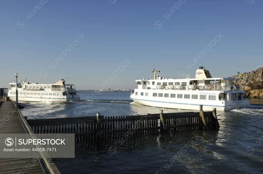 Passenger ferry in the archipelago of Gothenburg, Sweden.