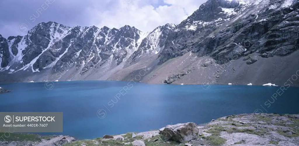 A lake at a glacier