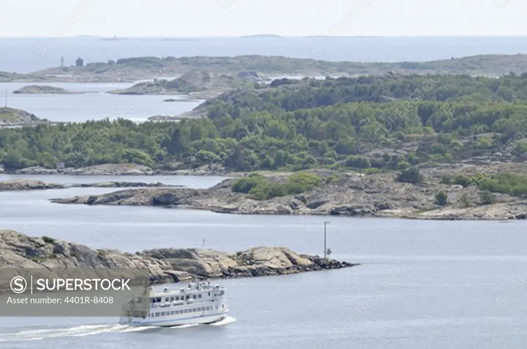 A ferry in Gothenburg archipelago, Sweden.