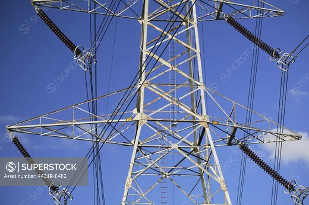 High-voltage transmission line, Sweden.