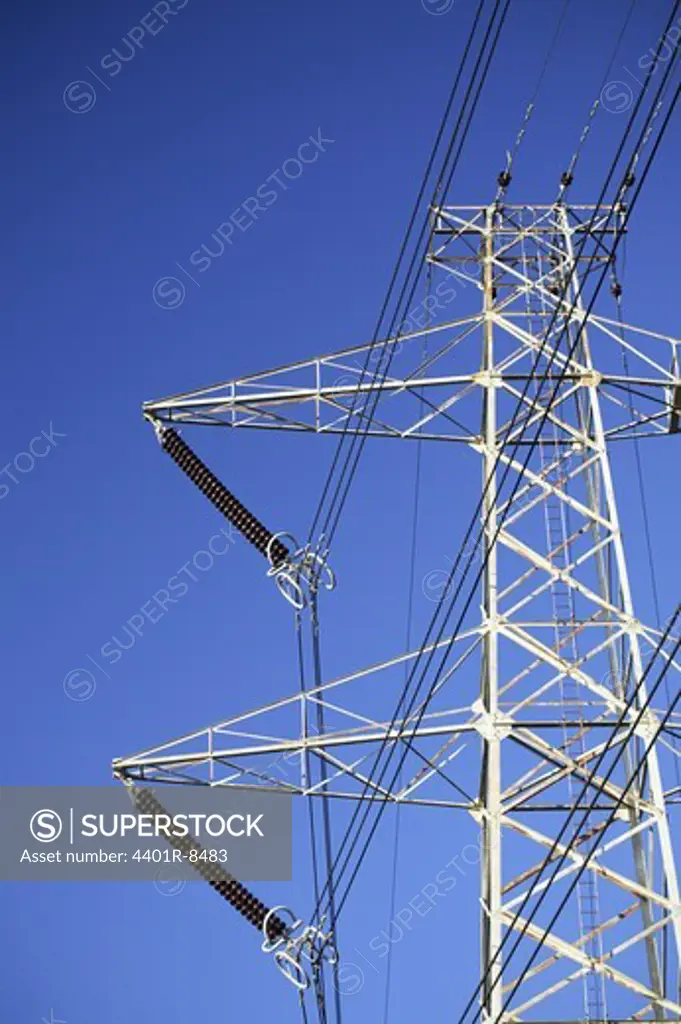 High-voltage transmission line, Sweden.